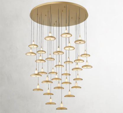 Mantova LED Pendant Light Brushed Antique Brass