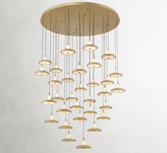 Mantova LED Pendant Light Brushed Antique Brass